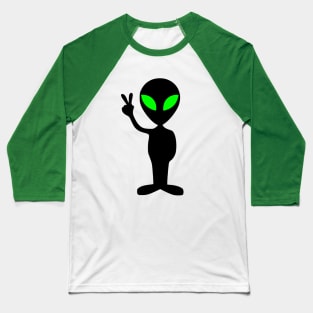 Peace Alien Baseball T-Shirt